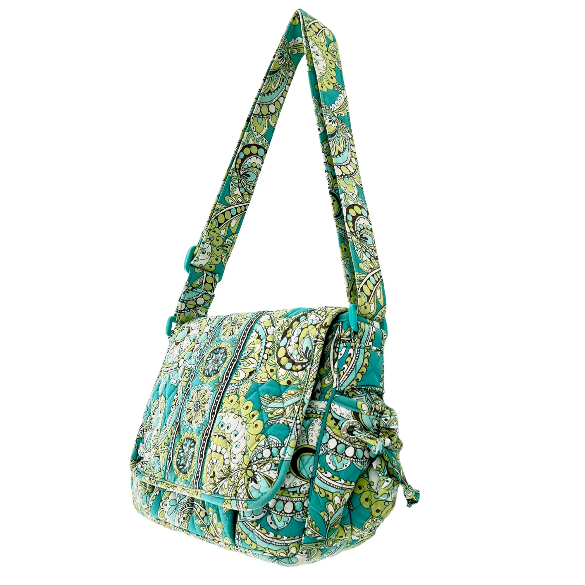 Vera Bradley Turquoise Peacock Quilted Crossbody Bag