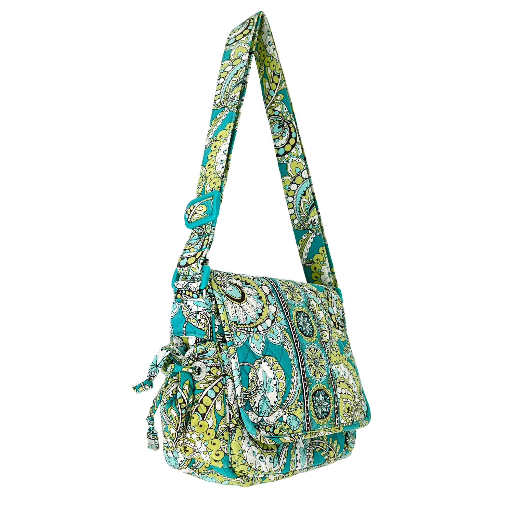 Vera Bradley Turquoise Peacock Quilted Crossbody Bag