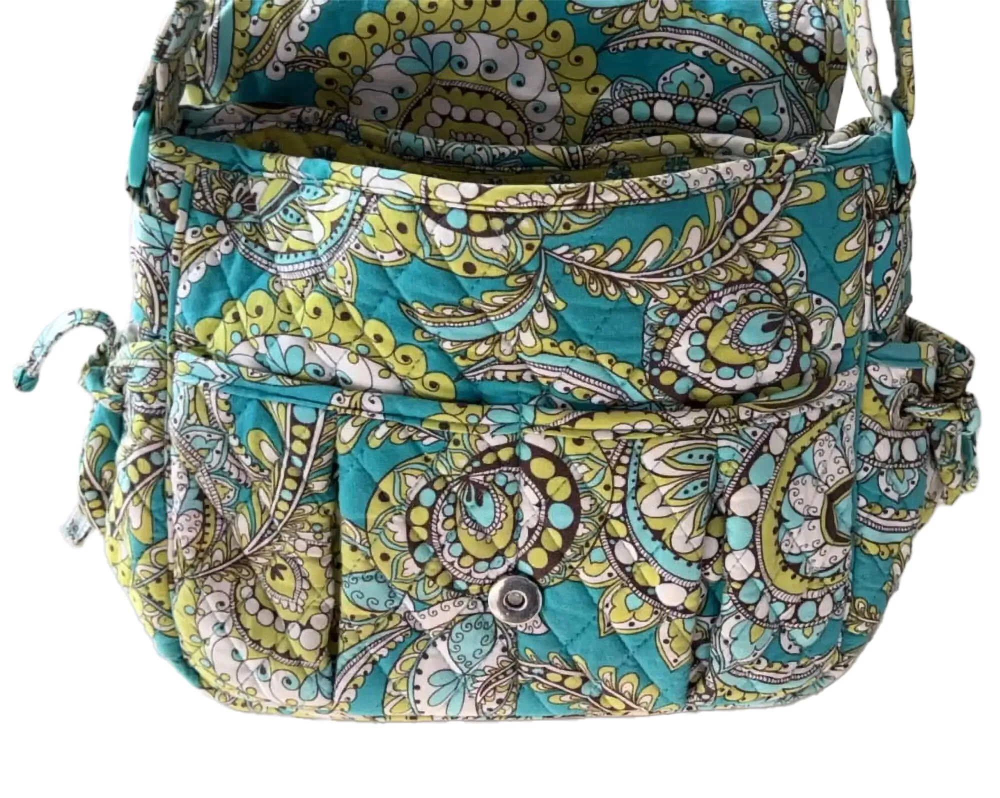 Vera Bradley Turquoise Peacock Quilted Crossbody Bag